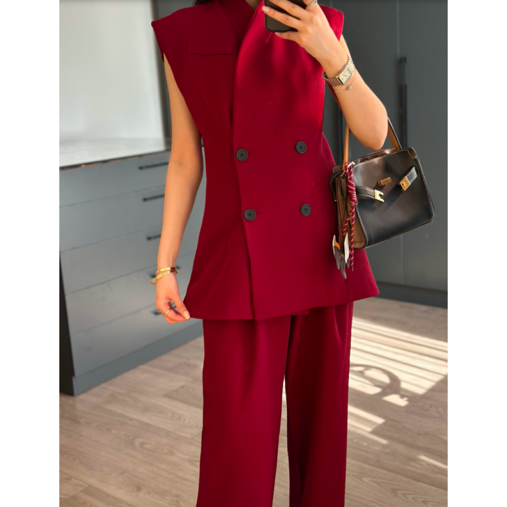 ALISA DEEP BURGUNDY SUIT